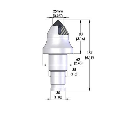 detail 12- conical cutter pick