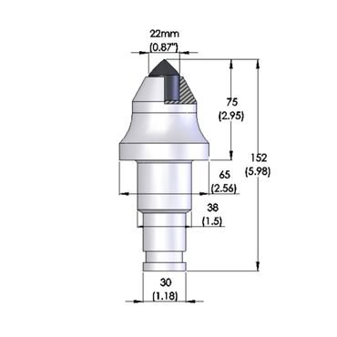detail 14- conical cutter pick