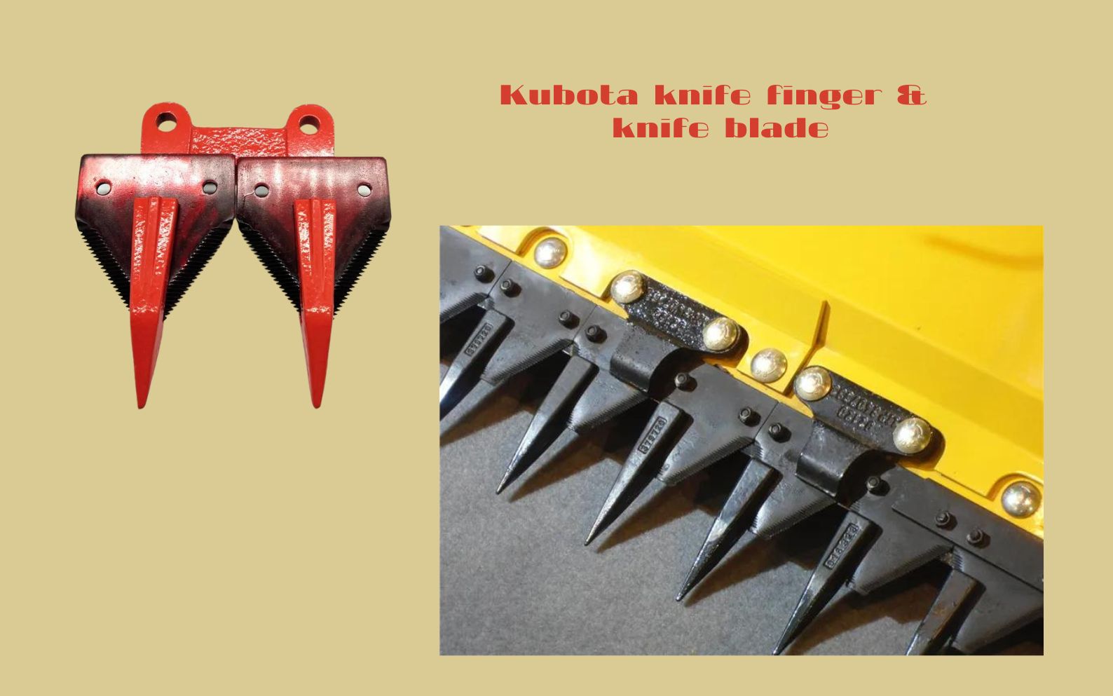 Kubota knife finger & knife blade